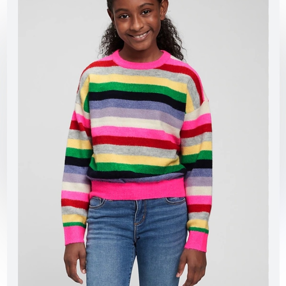 GAP girls striped sweater Large